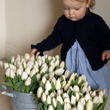 The Deluxe White Christmas Tulip Bouquet - 100 Stems