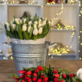 The Deluxe Mixed Christmas Tulip Bouquet - 100 Stems