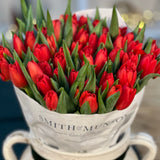 The Red Christmas Tulip Bouquet  - 50 Stems
