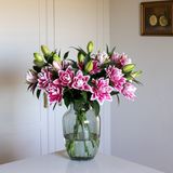 Samantha Pink Roselilies - Pollen Free - 10 Stems